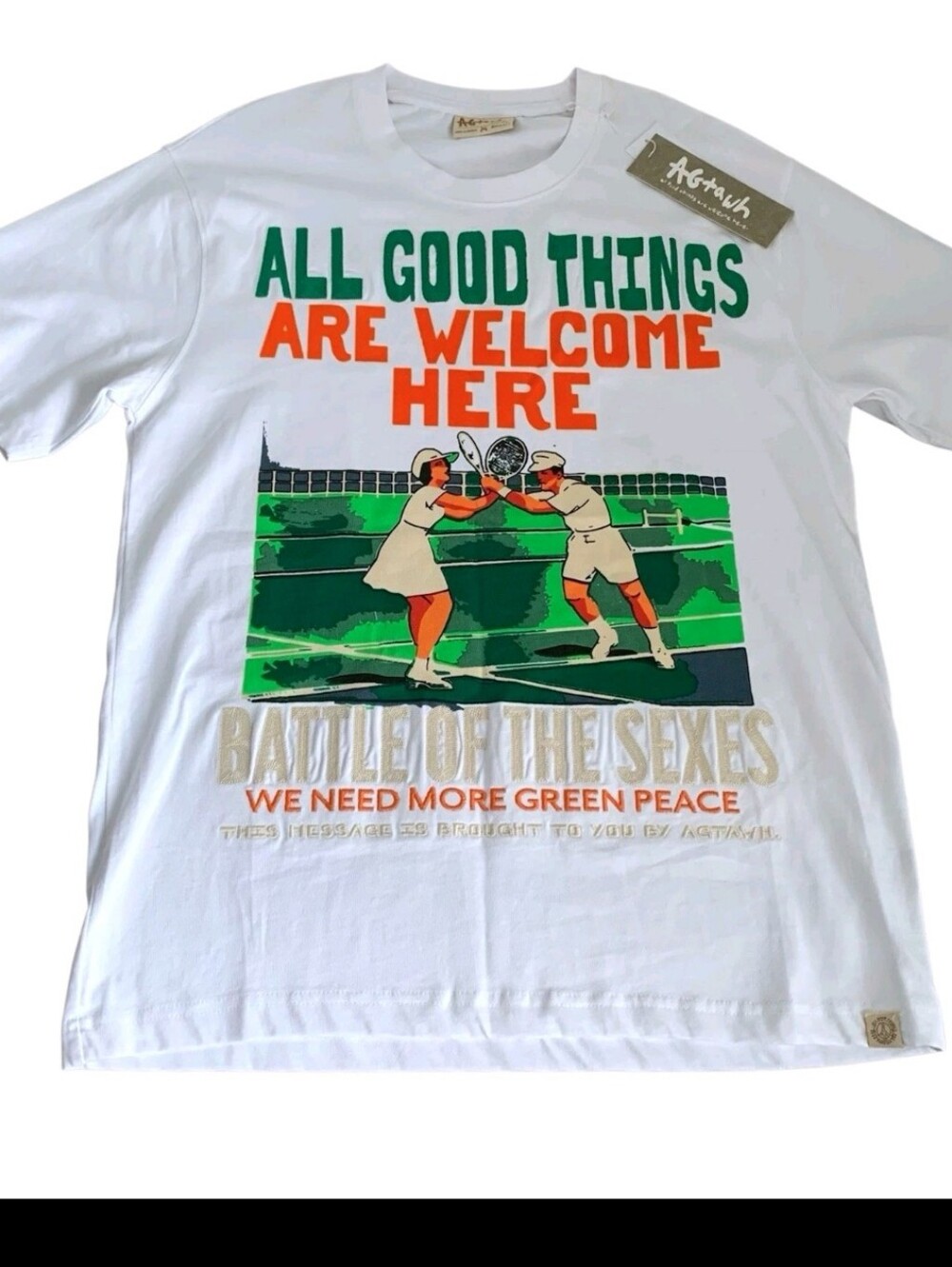 AGTAWH (All Good Things Are Welcome Here) "Battle of the Sexes"  Tennis T-Shirt